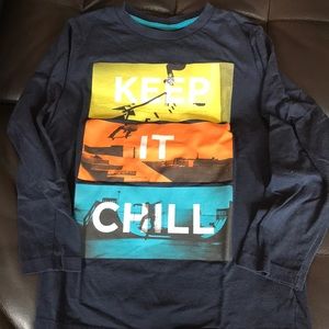 Boys long sleeved skateboarding T-shirt